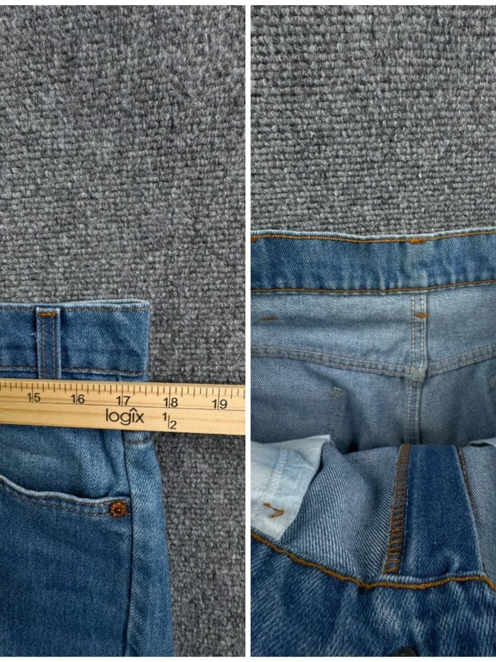 VTG Levi’s 40517 0913 Orange Tab Denim Jeans Blue USA Made Cotton ACTL 35x34